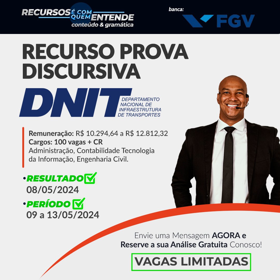 Recurso Discursiva Dnit Reda O E Quest Es Discursivas Para Todos Os