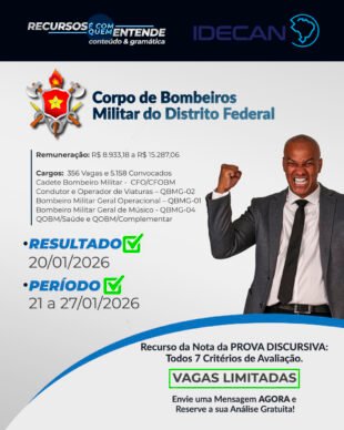 Recurso da Nota da Prova Discursiva do CBMDF – Banca IDECAN