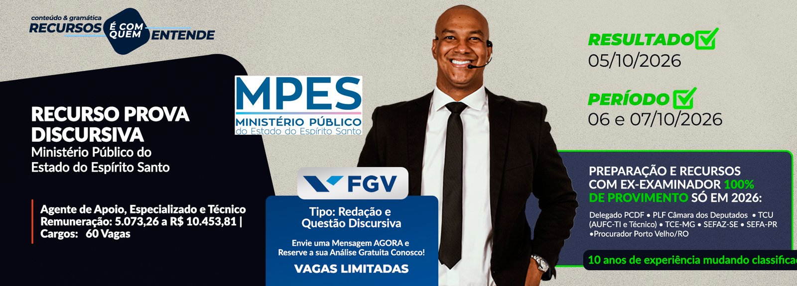 recurso redação mpes fgv, recurso prova discursiva fgv, espelho de correção mp es